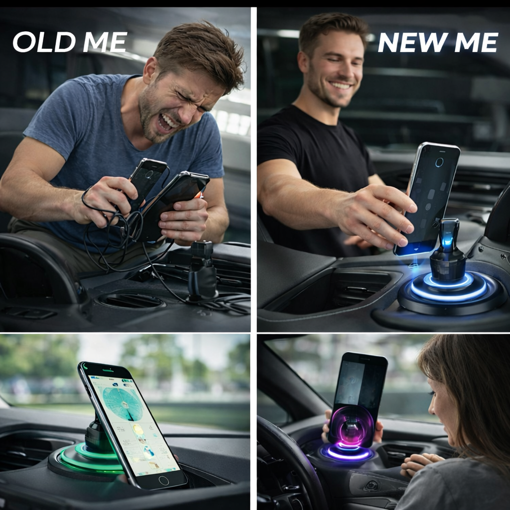 360° Magnetic Car Phone Mount with Strong Suction Base