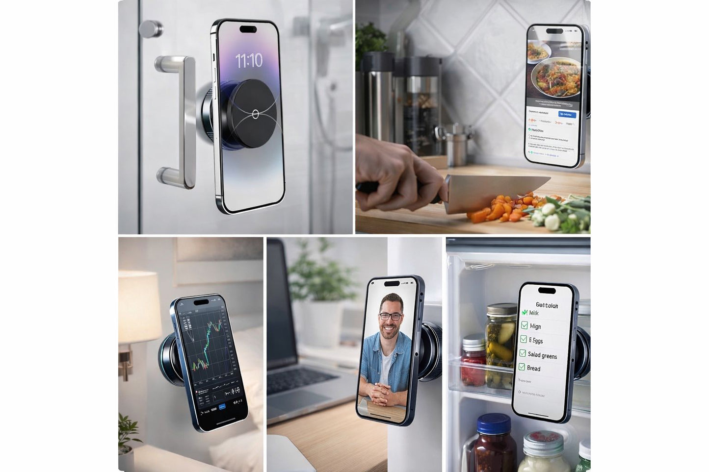 360° Magnetic Car Phone Mount with Strong Suction Base